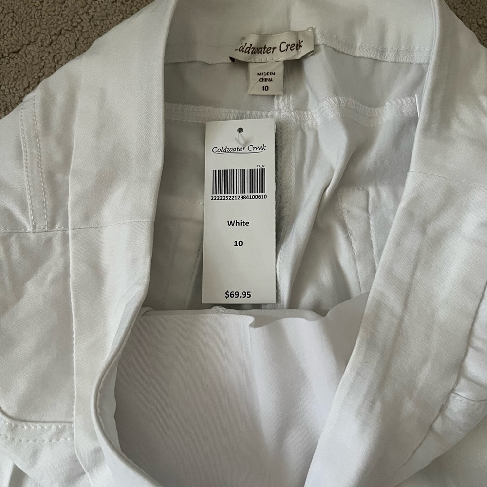 Coldwater Creek Elegant White straight leg pants - Picture 2 of 4